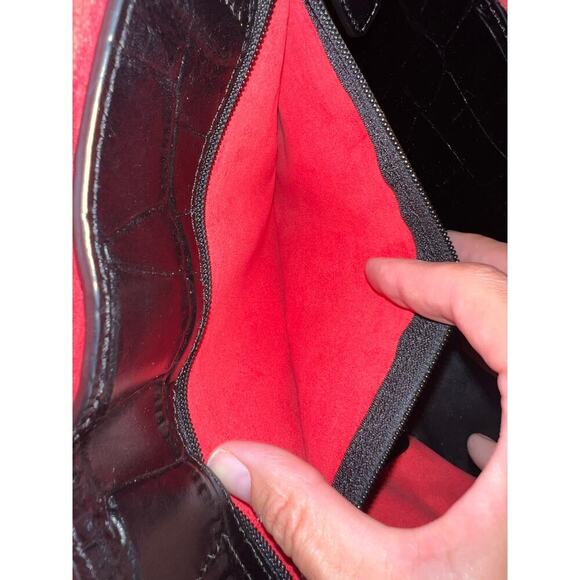 Diane von Furstenberg Voyage Ready To Go Large Croc Embossed Leather Tote - Picture 6 of 10